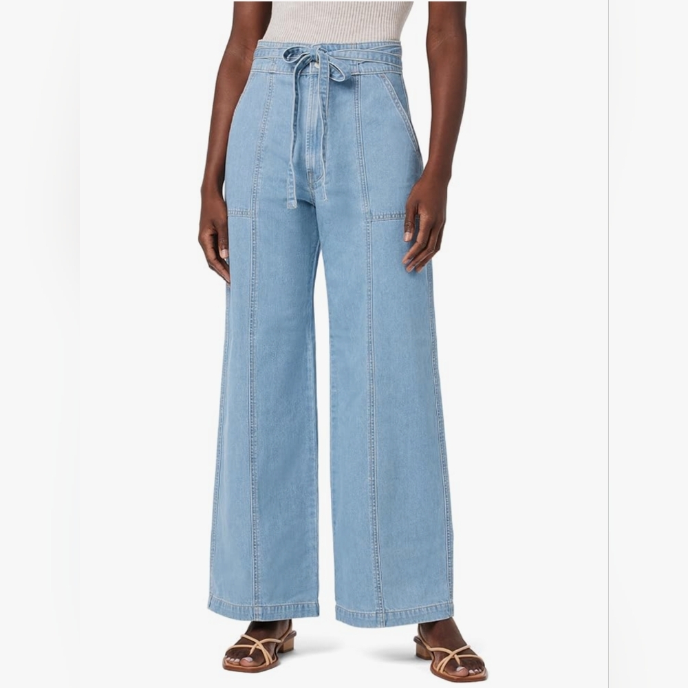 Women's Light Blue Wide-Leg Jeans